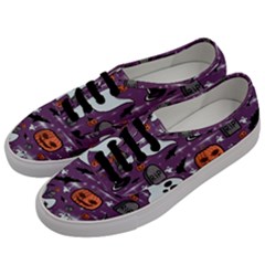 Pumpkin Ghost Witch Hat Halloween Sketch Holiday Men s Classic Low Top Sneakers