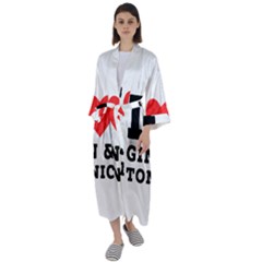 I Love Gin And Tonic Maxi Satin Kimono by ilovewhateva