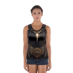Eagle Ornate Pattern Feather Texture Sport Tank Top  by Ravend