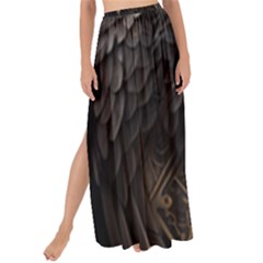 Eagle Ornate Pattern Feather Texture Maxi Chiffon Tie-up Sarong