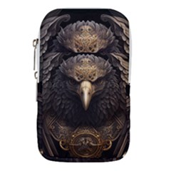 Eagle Ornate Pattern Feather Texture Waist Pouch (small) by Ravend