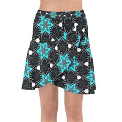 Pattern Design Scrapbooking Colorful Stars Wrap Front Skirt by Ravend