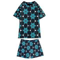 Pattern Design Scrapbooking Colorful Stars Kids  Swim Tee and Shorts Set