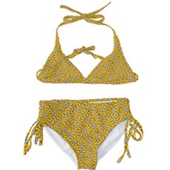 Flowers Bloom Art Colorful Artwork Design Pattern Kids  Classic Bikini Set