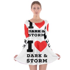 I Love Dark And Storm Long Sleeve Skater Dress by ilovewhateva