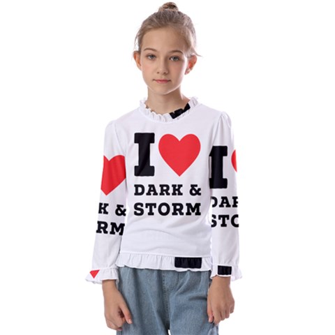 I Love Dark And Storm Kids  Frill Detail Tee by ilovewhateva