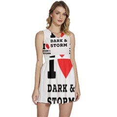 I Love Dark And Storm Sleeveless High Waist Mini Dress