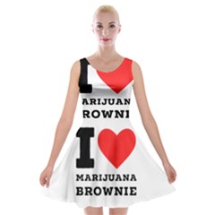 I Love Marijuana Brownie Velvet Skater Dress by ilovewhateva