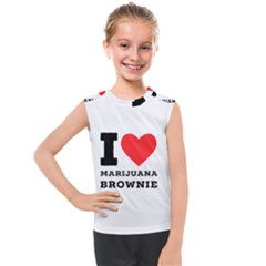 I Love Marijuana Brownie Kids  Mesh Tank Top by ilovewhateva