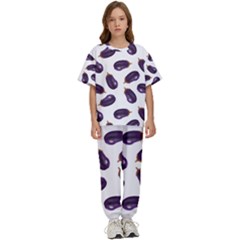 Eggplant Kids  Tee And Pants Sports Set by SychEva
