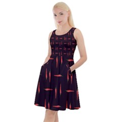 Hot Peppers Knee Length Skater Dress With Pockets by SychEva