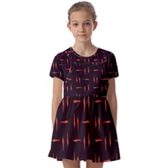 Hot Peppers Kids  Short Sleeve Pinafore Style Dress by SychEva