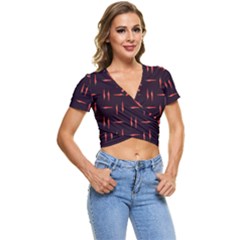 Hot Peppers Short Sleeve Foldover Tee by SychEva