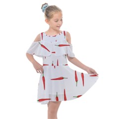 Pepper Kids  Shoulder Cutout Chiffon Dress by SychEva