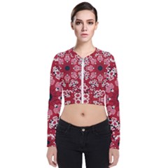 Traditional Cherry Blossom  Long Sleeve Zip Up Bomber Jacket