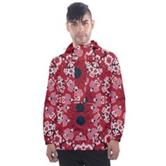 Traditional Cherry Blossom  Men s Front Pocket Pullover Windbreaker by Kiyoshi88