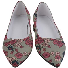 Traditional Cherry Blossom On A Gray Background Women s Block Heels  by Kiyoshi88