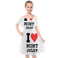 I Love Mint Julep Kids  Cut Out Shoulders Chiffon Dress by ilovewhateva