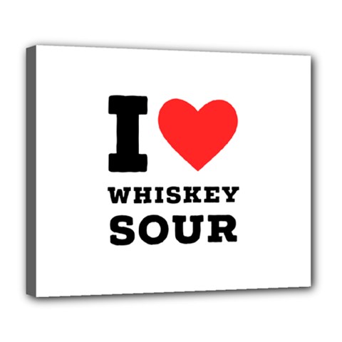 I Love Whiskey Sour Deluxe Canvas 24  X 20  (stretched) by ilovewhateva