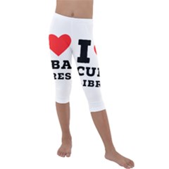 I Love Cuba Libres  Kids  Lightweight Velour Capri Leggings  by ilovewhateva