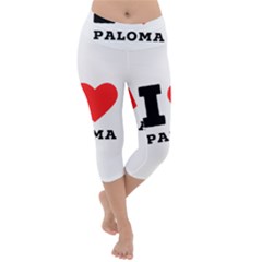 I Love Paloma Lightweight Velour Capri Yoga Leggings by ilovewhateva