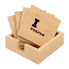 I Love Vesper Bamboo Coaster Set by ilovewhateva