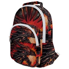 Dragon Rounded Multi Pocket Backpack by Salman4z