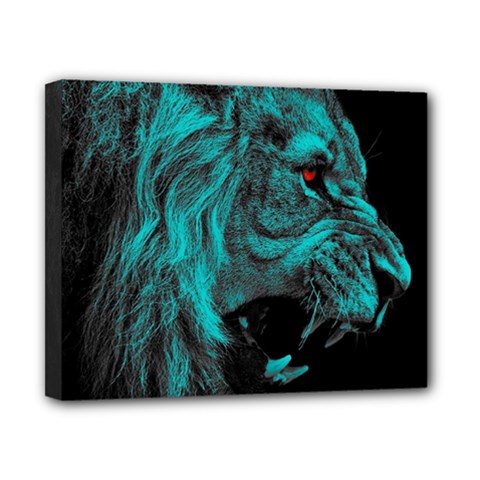 Angry Male Lion Predator Carnivore Canvas 10  X 8  (stretched)