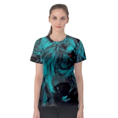 Angry Male Lion Predator Carnivore Women s Sport Mesh Tee