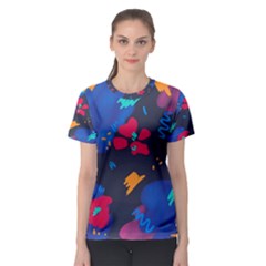 Patterns Rosebuds Women s Sport Mesh Tee