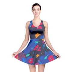 Patterns Rosebuds Reversible Skater Dress