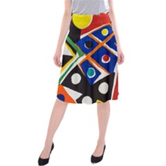 Pattern And Decoration Revisited At The East Side Galleries Midi Beach Skirt by Salman4z