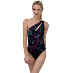 Abstract Pattern To One Side Swimsuit by Salman4z