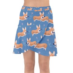 Corgi Patterns Wrap Front Skirt by Salman4z