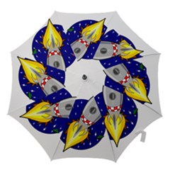 Rocket Ship Launch Vehicle Moon Hook Handle Umbrellas (medium) by Salman4z