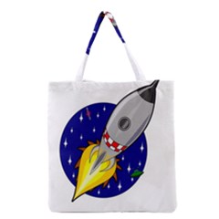 Rocket Ship Launch Vehicle Moon Grocery Tote Bag