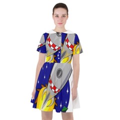 Rocket Ship Launch Vehicle Moon Sailor Dress by Salman4z