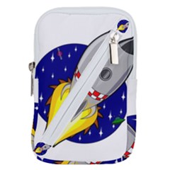 Rocket Ship Launch Vehicle Moon Belt Pouch Bag (large) by Salman4z