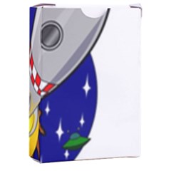 Rocket Ship Launch Vehicle Moon Playing Cards Single Design (rectangle) With Custom Box by Salman4z