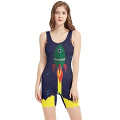 Rocket Halftone Astrology Astronaut Women s Wrestling Singlet