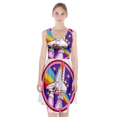 Badge Patch Pink Rainbow Rocket Racerback Midi Dress by Salman4z