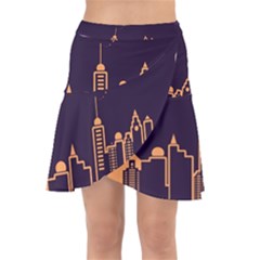 Skyscraper Town Urban Towers Wrap Front Skirt by Salman4z