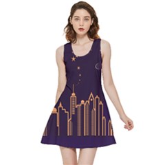 Skyscraper Town Urban Towers Inside Out Reversible Sleeveless Dress by Salman4z