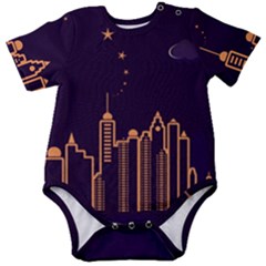 Skyscraper Town Urban Towers Baby Short Sleeve Bodysuit by Salman4z