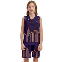 Skyscraper Town Urban Towers Kids  Basketball Mesh Set by Salman4z