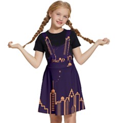 Skyscraper Town Urban Towers Kids  Apron Dress by Salman4z