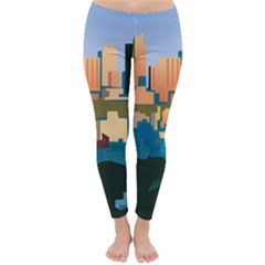 City Buildings Urban Dawn Classic Winter Leggings by Salman4z