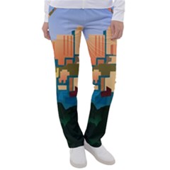 City Buildings Urban Dawn Women s Casual Pants by Salman4z