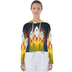 Rocket Take Off Missiles Cosmos Women s Slouchy Sweat