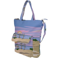 Vacation Island Sunset Sunrise Shoulder Tote Bag by Salman4z